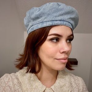 Topshop Denim Beret